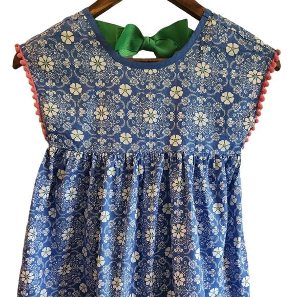 MATILDA Jane Girl's Blue Floral Top Shirt Size 8 - Picture 2 of 7